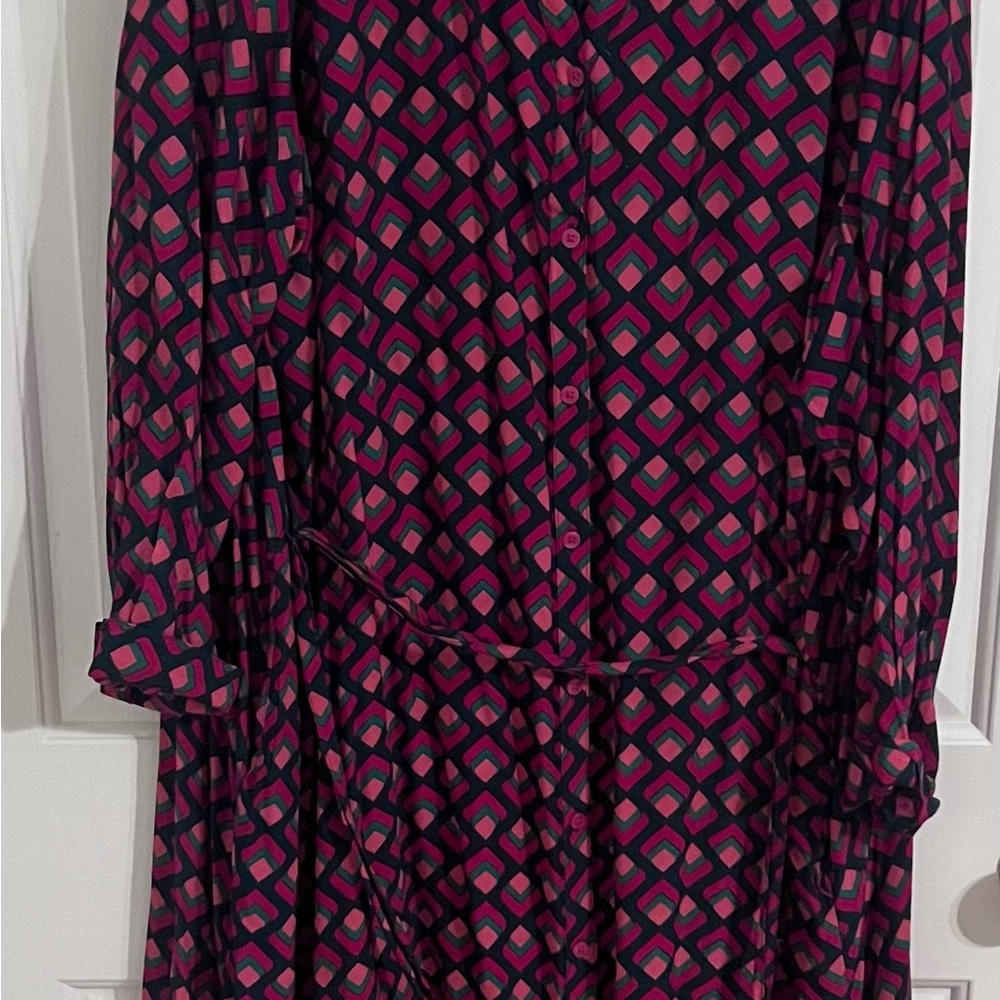 Terra & Sky Pink Maxi Dress with Bishop Sleeves - Picture 3 of 3